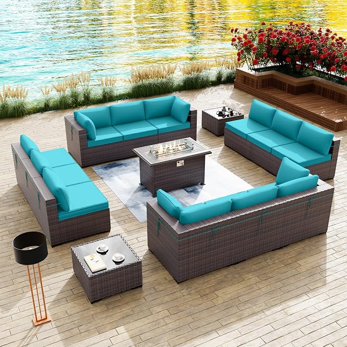 Kullavik 15 Pieces Outdoor Patio Furniture Set by KULLAVIK
