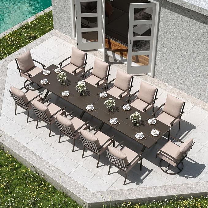 Kullavik 14 PCS Outdoor Dining Table Set by KULLAVIK
