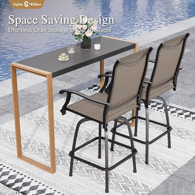 Sophia & William Bar Table, Bar Height Pub Table Counter Height Bar Table - Image 4