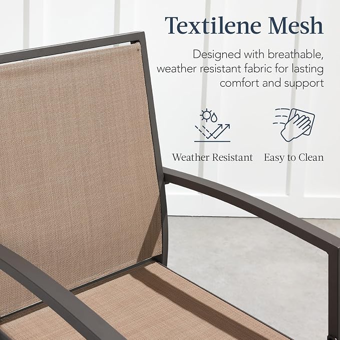 Best Choice Products Outdoor Bar Stools Set of 2, Bar Height, Patio Furniture - Image 4