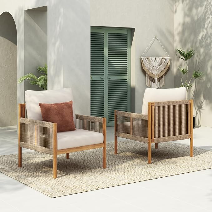 Christopher Knight Home Barris Lounge Chair Outdoor Set of 2, Patio Accent Chair - Image 3