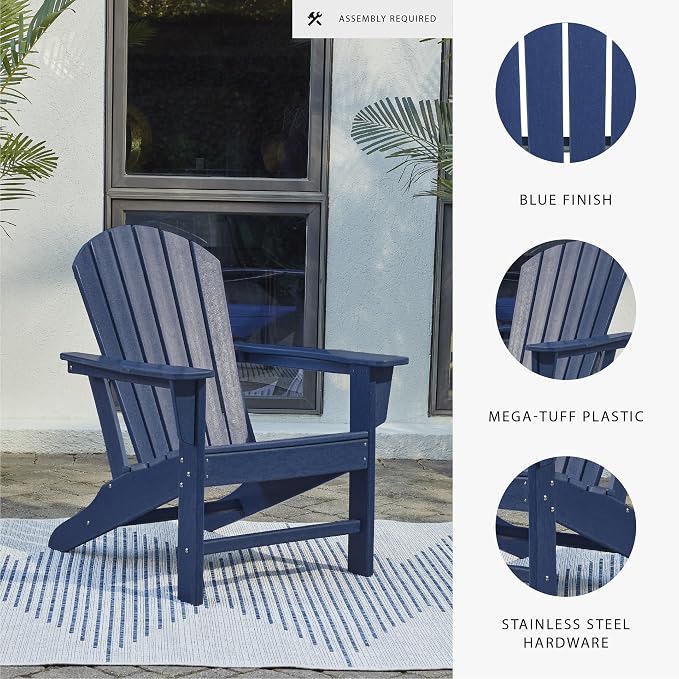 Signature Design by Ashley Outdoor Sundown Treasure HDPE Patio Adirondack Chair - Image 4