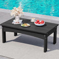 SERWALL HDPE Outdoor Coffee Table, All-Weather Patio Side Table, Durable Patio by SERWALL