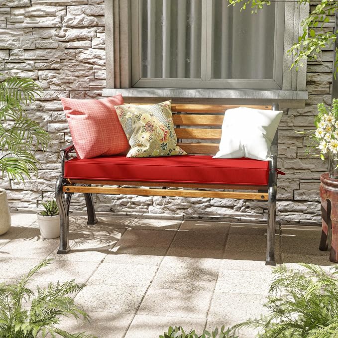 Premium Outdoor Bench Cushions for Patio Furniture 3.5inches Memory Foam Bench - Image 2