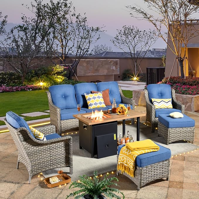 HOOOWOOO 6 Piece Patio Furniture Sets by DesignforBetterLife