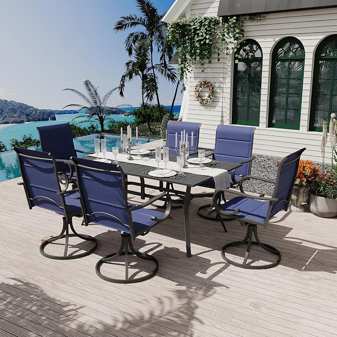 MELLCOM 63''x38'' Outdoor Dining Table - Image 7