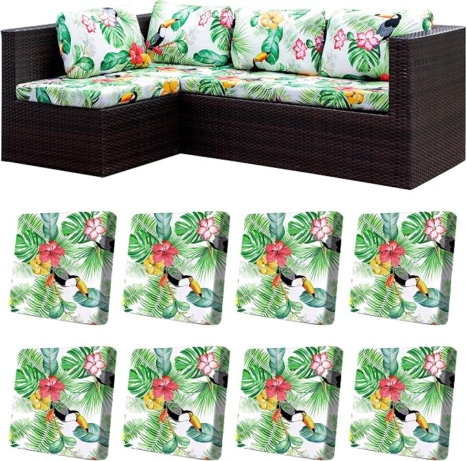 8Pcs Stretch Patio Cushion Covers, Outdoor Couch Covers Replacement, Outdoor by BIETYONE