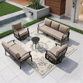 Kullavik Aluminum Patio Furniture Set, 5 Pieces 7 Seat Metal Outdoor Furniture by KULLAVIK