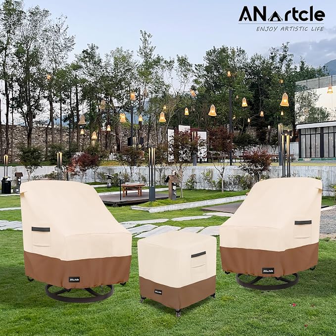 3 Pieces Patio Bistro Sets Cover, 600D Waterproof Heavy Duty Patio Furniture - Image 7