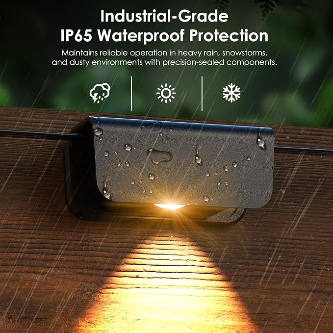 Fence Lights Outdoor, IP65 Waterproof Deck Light - Image 5
