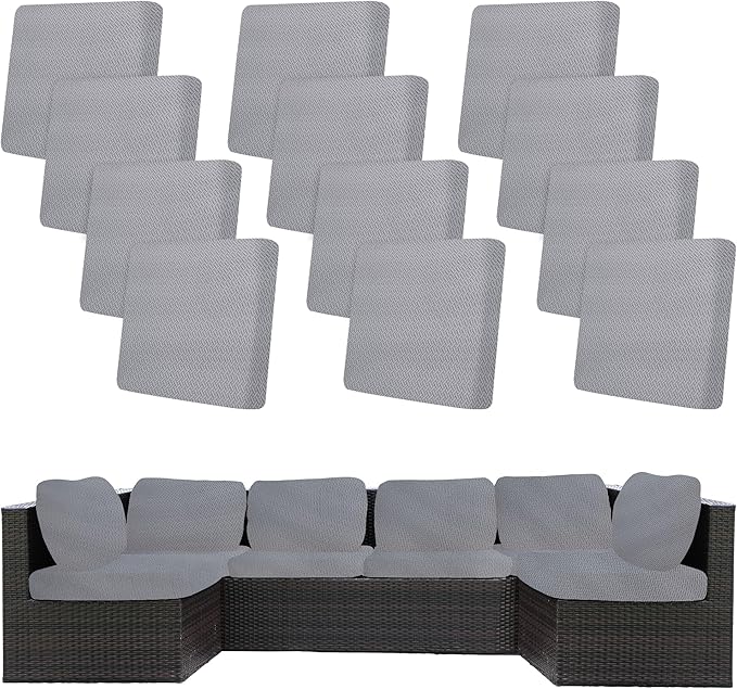 12Pcs Stretch Patio Cushion Covers, Outdoor Couch Covers Replacement, Outdoor by BIETYONE