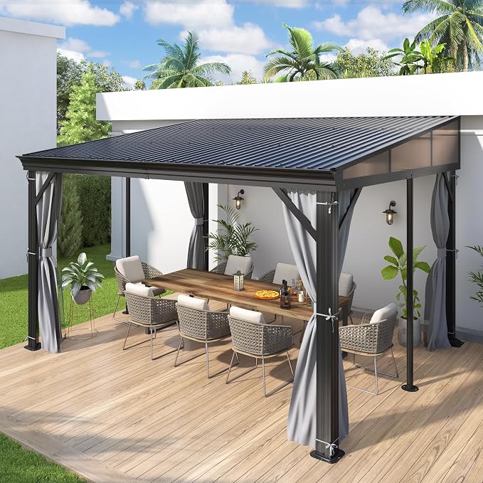 COVERONICS 10' X 12' Outdoor Lean to Gazebo by COVERONICS