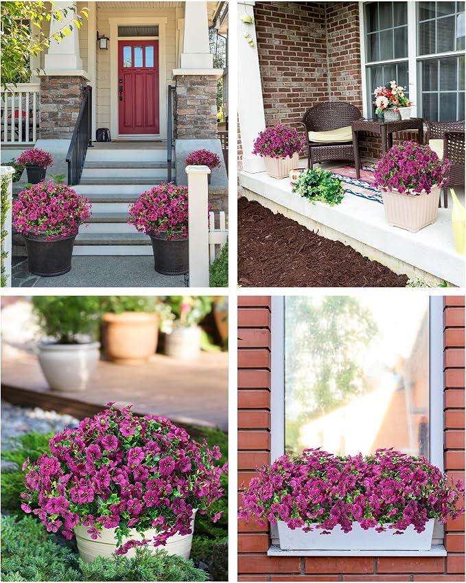 Artificial Flowers for Outdoors Faux Outside Plants Spring Summer Decorations - Image 5