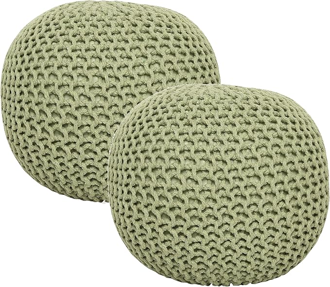 REDEARTH · Round Pouf Ottoman by REDEARTH