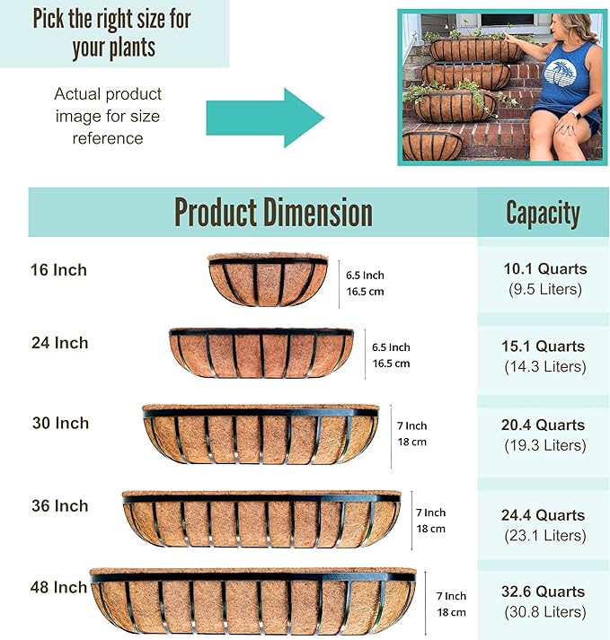 LaLaGreen Wall Hanging Planters Long Window Flower Box Planter - Image 3