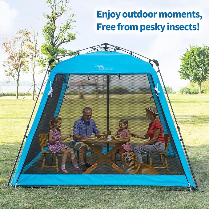 Pop Up Screen House Gazebo 8.2'x8.2'x75'', 4-6 Person Portable Screen Room - Image 2