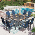 PHI VILLA 9 PCS Patio Dining Set, Aluminum Outdoor Furniture, Patio Table and by PHIVILLAThepioneerofcomfortablehouseholdsupplies