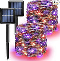 Purple and Orange Solar Halloween Lights Outdoor, Total 80 FT 240 LED Solar by TWSHINE