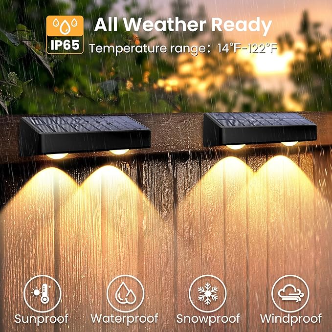 SOLPEX Solar Fence Lights Outdoor, 9 Fixed Colors ＆ Color Changing Fence Solar - Image 9