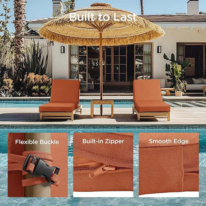 Codi Outdoor Lounge Chair Cushion, Chaise Cushions - Image 2
