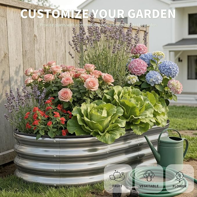 Galvanized Metal Raised Garden Bed Kit - Image 2