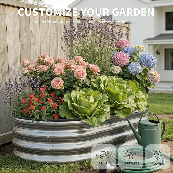 Galvanized Metal Raised Garden Bed Kit - Image 2