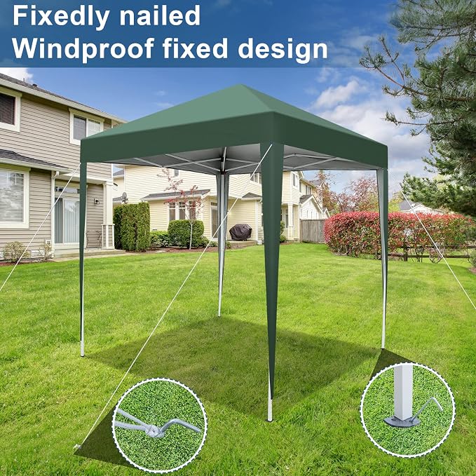 Outvita 6.5x6.5ft Pop Up Canopy Tent, Outdoor Instant Shelter Folding Canopy - Image 8
