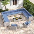14-Seat Modern Patio Furniture Set by MASIONBACKYARDS