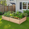 AMERLIFE 8x4 Ft Wood Raised Garden Bed, Durable 15 Inch Depth Planter Box by AMERLIFE