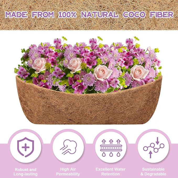 Riare 4 Pack 36 Inch Trough Coir Liners - Image 3
