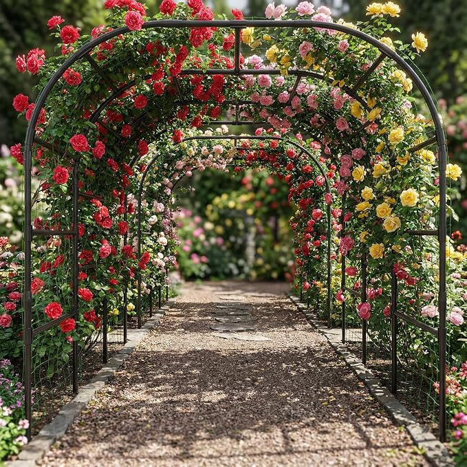Tall Garden Arch Trellis for Climbing Plants, 88in Tall Metal Plant Support - Image 8