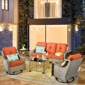 HOOOWOOO 5 Piece Patio Furniture Conversation Sets by DesignforBetterLife