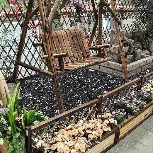 5 lbs Black Rocks for Planters, Polished Garden Stones for Outdoor Landscaping - Image 7