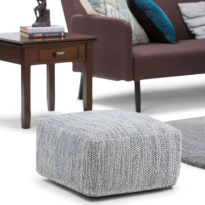 SIMPLIHOME Nate Square Pouf - Image 2