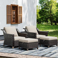 Joyside Wicker Patio Furniture Sets, 4 Pieces Upgraded Large Size Outdoor by Joyside