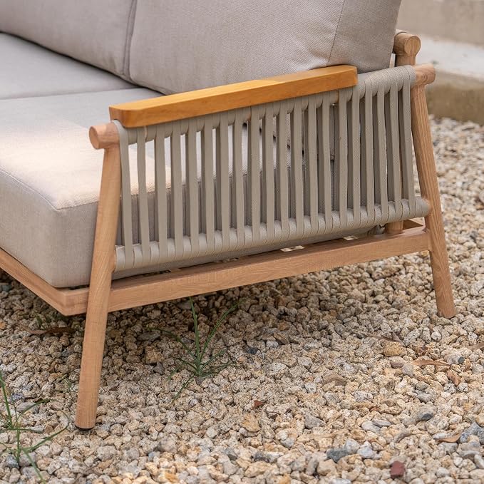 Acanva Modern All-Weather Aluminum Outdoor Patio Sofa - Image 10