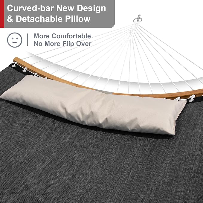 Double Hammock with Stand, Quick Dry Hammock with 12FT Stand - Image 4