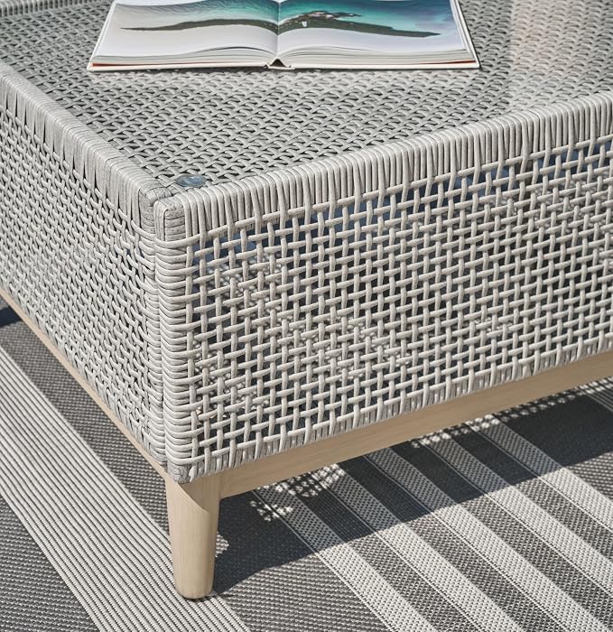 Signature Design by Ashley Seton Creek Casual Resin Wicker Outdoor Coffee Table - Image 9
