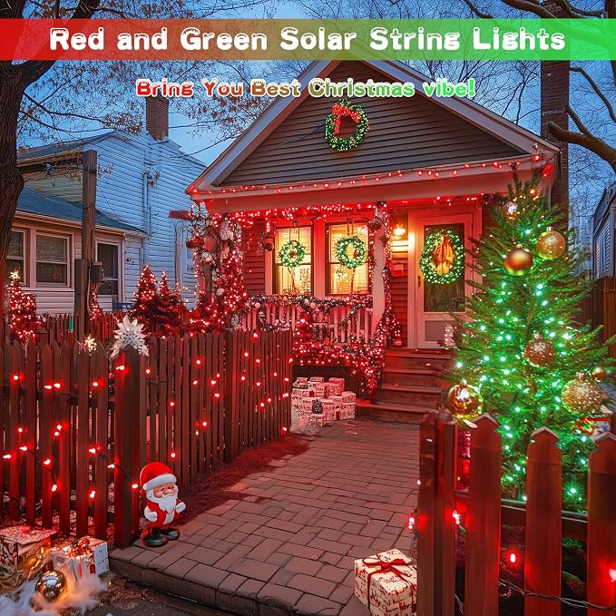 JMEXSUSS 2 Pack Solar String Lights Outdoor Waterproof, Total 66 FT 200 LED - Image 4