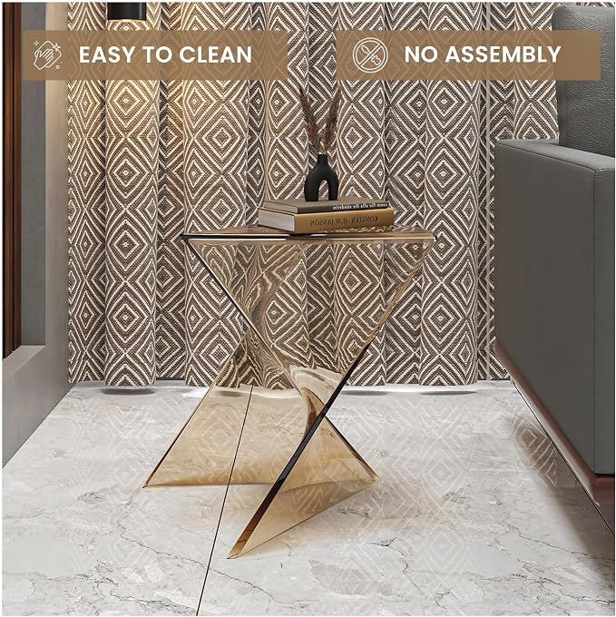 LeisureMod 15.75" Stackable Weather-Resistant Plastic Triangular Side Table - Image 7