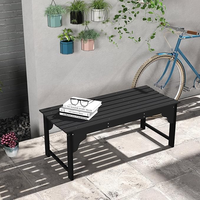 Outsunny Wooden Garden Bench, Outdoor Park Bench - Image 2