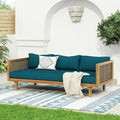 LUMISOL Patio Daybed with Rattan Armrests by LUMISOL