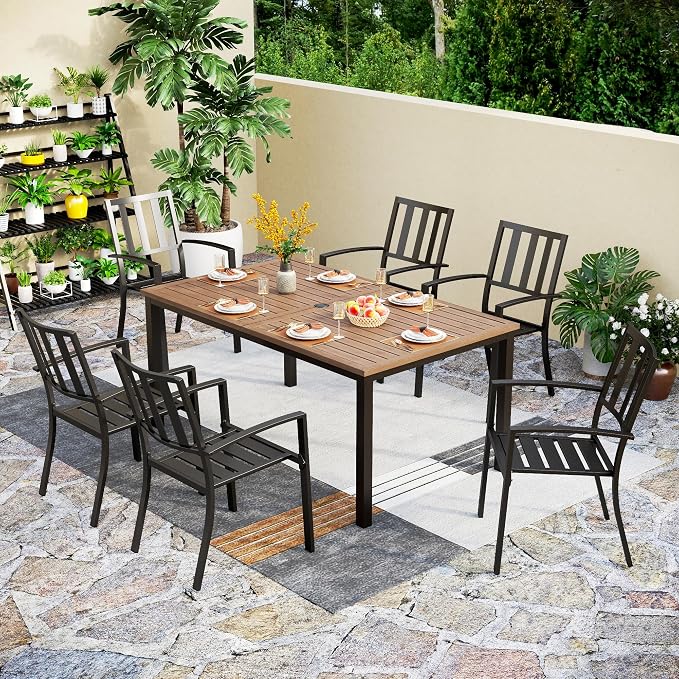 PHI VILLA 7 Pieces Outdoor Dining Set - Image 2