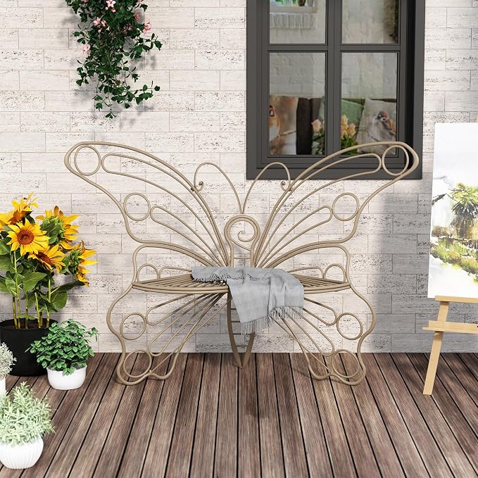 50 Inches Outdoor Bench, Garden Bench by DIBRATY