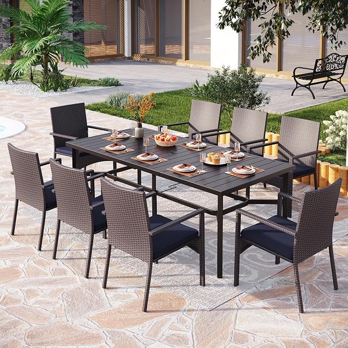 PHI VILLA 9 Pieces Outdoor Dining Set - Image 2