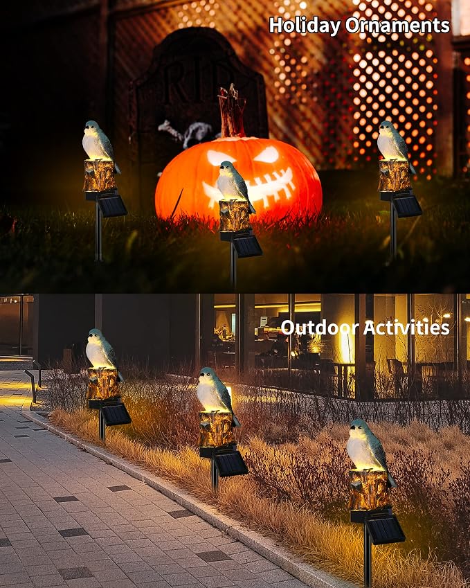 iStatue Bird Solar Decorative Garden Stake Lighting, Waterproof Cute Animal - Image 4