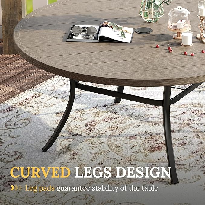 VICLLAX 50" Outdoor Round Patio Table - Image 5