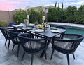 PURPLE LEAF Outdoor Dining Set for 8 All-Weather 9 Pieces Patio Aluminium by PURPLELEAF