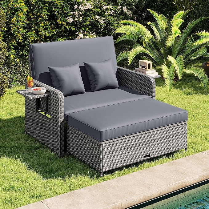 Tangkula Patio Rattan Daybed - Image 2