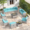 10-Seat Outdoor Wicker Patio Furniture Set by MASIONBACKYARDS